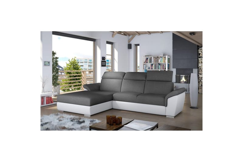 Hjørnesofa Eltap Trevisco 272x216x100 cm - Sawana 05, Soft 17, Mørkegrå, Venstre - Møbler - Sofaer - Sovesofaer