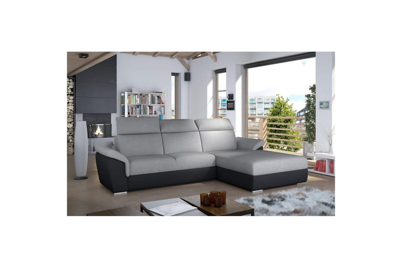 Hjørnesofa Eltap Trevisco 272x216x100 cm - Sawana 21, Soft 11, Grå, Højre - Møbler - Sofaer - Sovesofaer