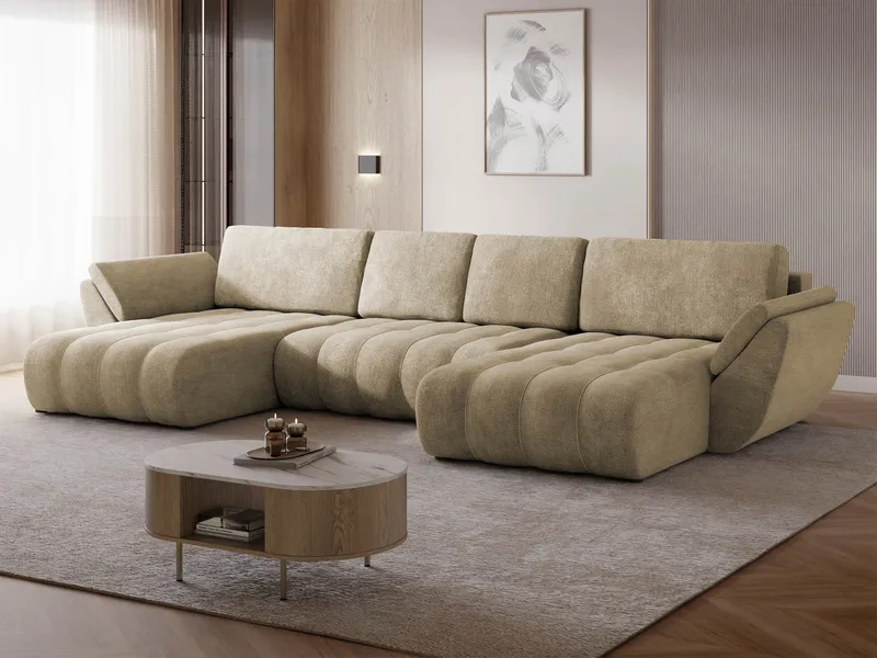 hjørnesofa Faro Lumo 30 - Beige - Møbler - Sofaer - Sovesofaer