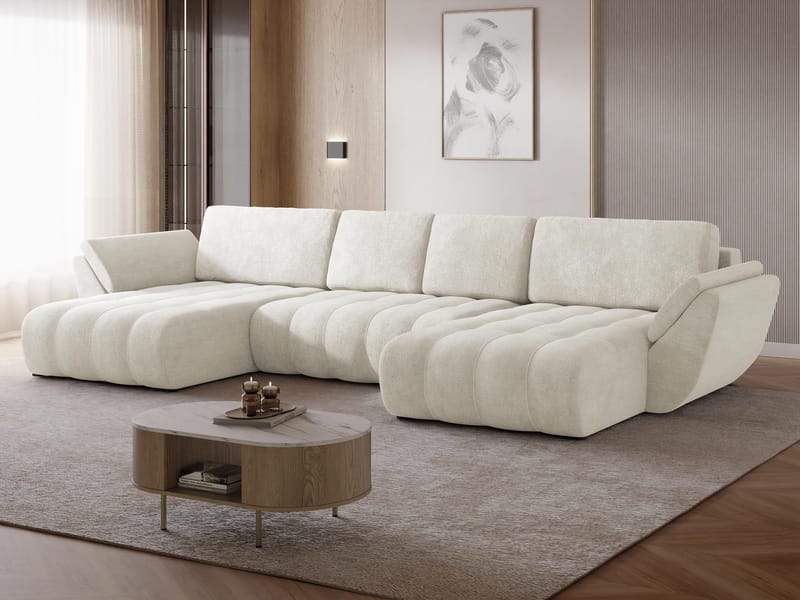hjørnesofa Faro Lumo 55 - Beige - Møbler - Sofaer - Sovesofaer