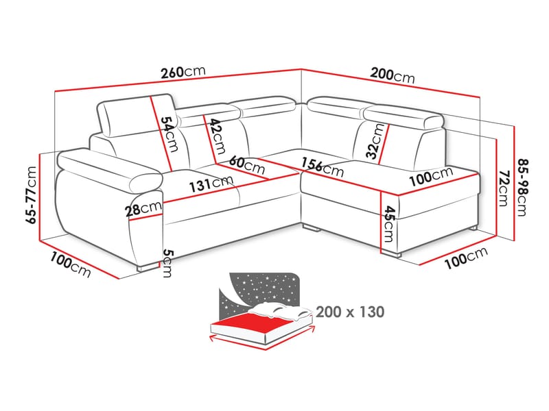hjørnesofa Hjørnesofa BOSTON Flow 10 Venstre - Møbler - Sofaer - Sovesofaer