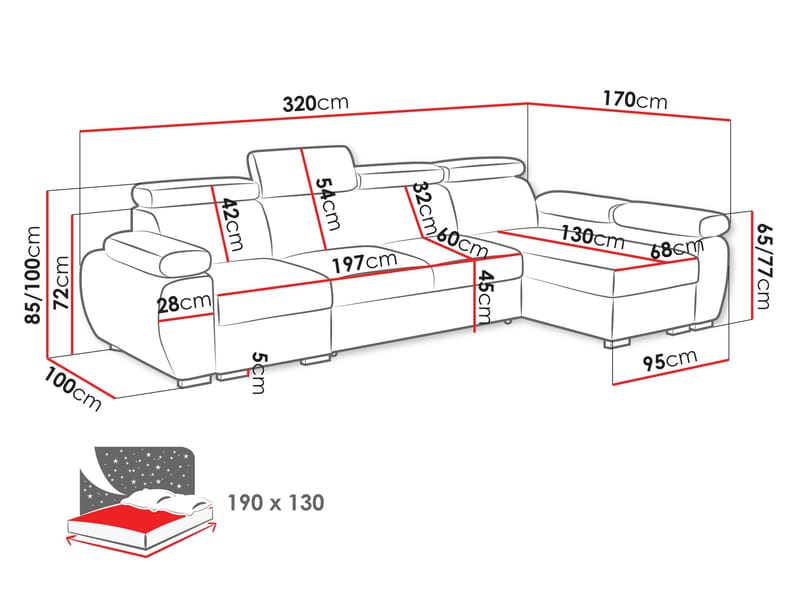 hjørnesofa Hjørnesofa BOSTON Flow 21 Venstre - Møbler - Sofaer - Sovesofaer