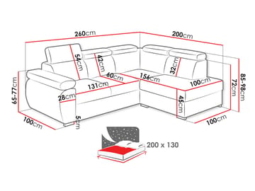 hjørnesofa Hjørnesofa BOSTON Flow 21 Venstre - Møbler - Sofaer - Sovesofaer