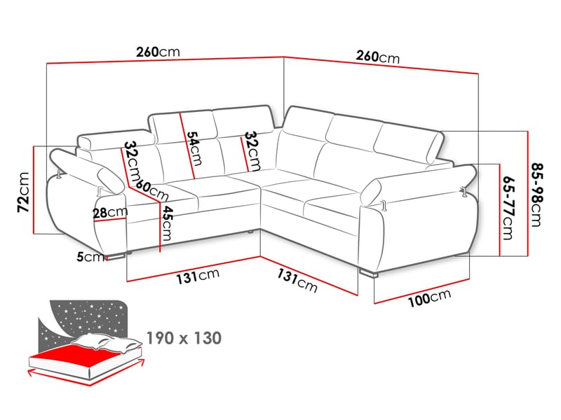 hjørnesofa Hjørnesofa BOSTON MAXI Flow 03 - Møbler - Sofaer - Sovesofaer