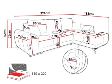 hjørnesofa Hjørnesofa LOGO L Lumo 55 - Møbler - Sofaer - Sovesofaer