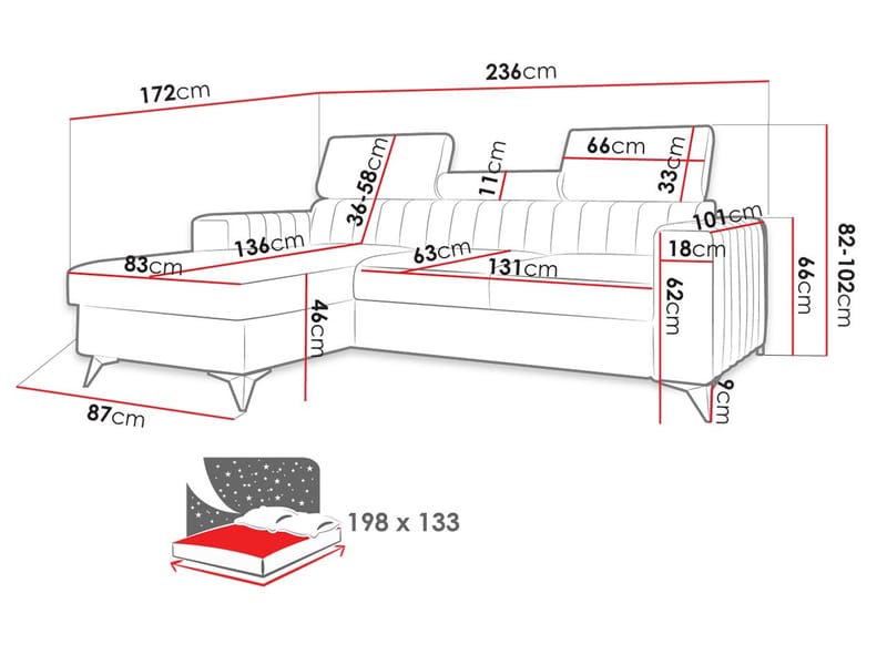 hjørnesofa Hjørnesofa MILANO DM Flow 10 Højre - Møbler - Sofaer - Sovesofaer