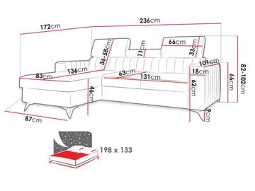 hjørnesofa Hjørnesofa MILANO DM Flow 21 Højre - Møbler - Sofaer - Sovesofaer