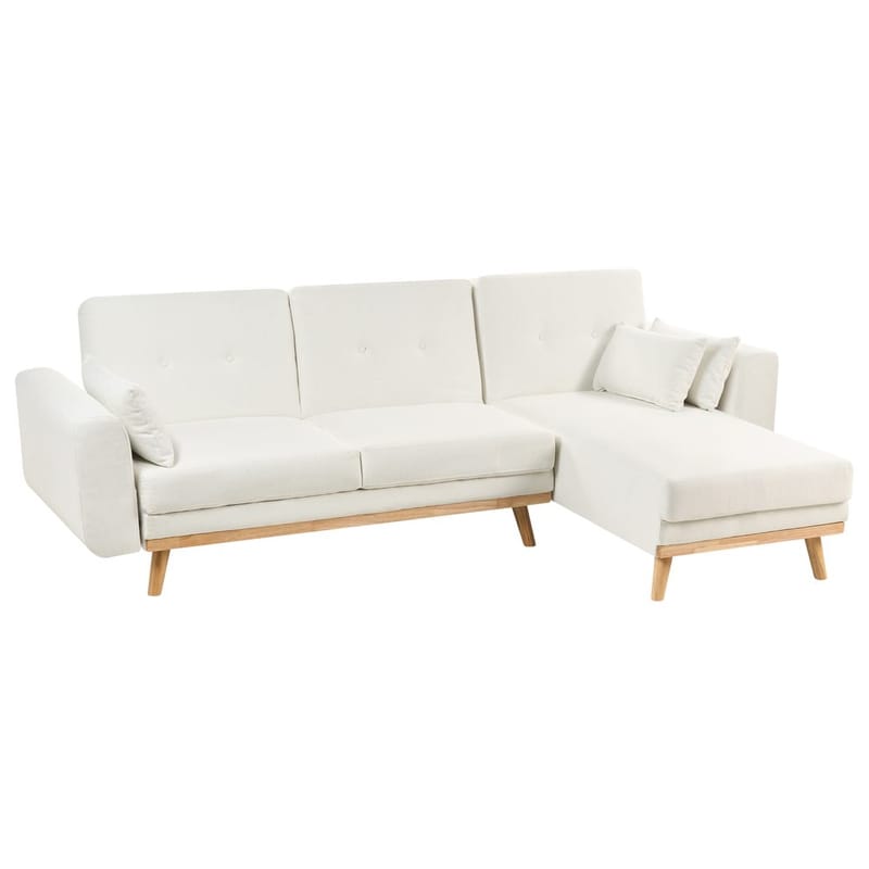 Hjørnesofa Kaarina - Hvid, brun - Møbler - Sofaer - Sovesofaer