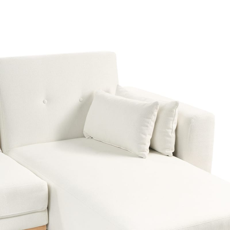 Hjørnesofa Kaarina - Hvid, brun - Møbler - Sofaer - Sovesofaer