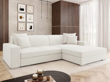 hjørnesofa Mexico Velo 621 Højrevendt - hvid - Møbler - Sofaer - Sovesofaer