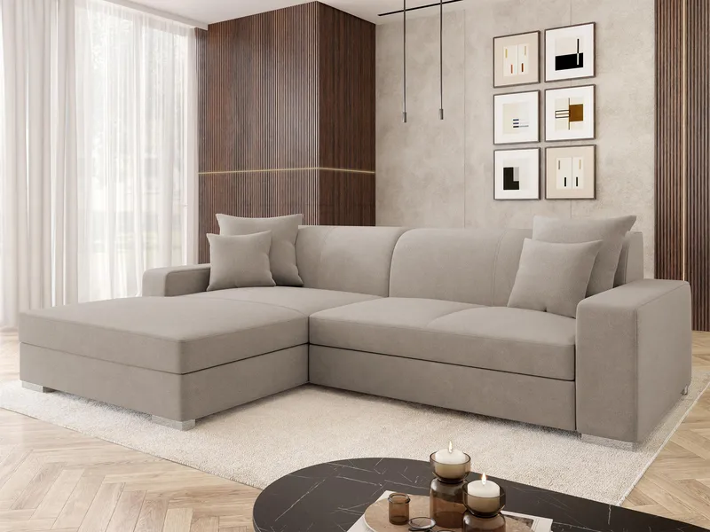 hjørnesofa Mexico Velo 623 Venstrevendt - beige - Møbler - Sofaer - Sovesofaer