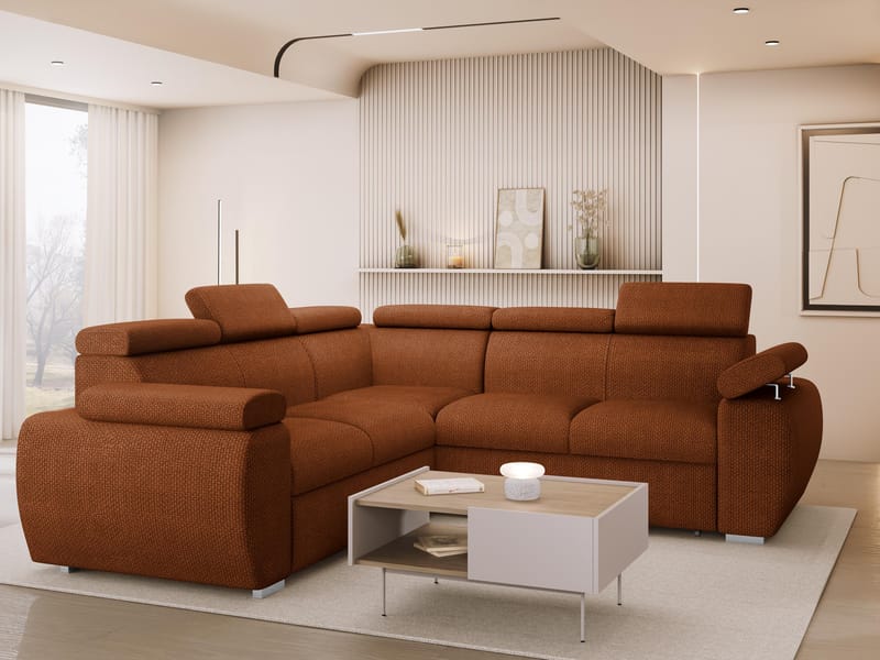 hjørnesofa NO_BRAND Hjørnesofa BOSTON MAXI Flow 09 - Møbler - Sofaer - Sovesofaer