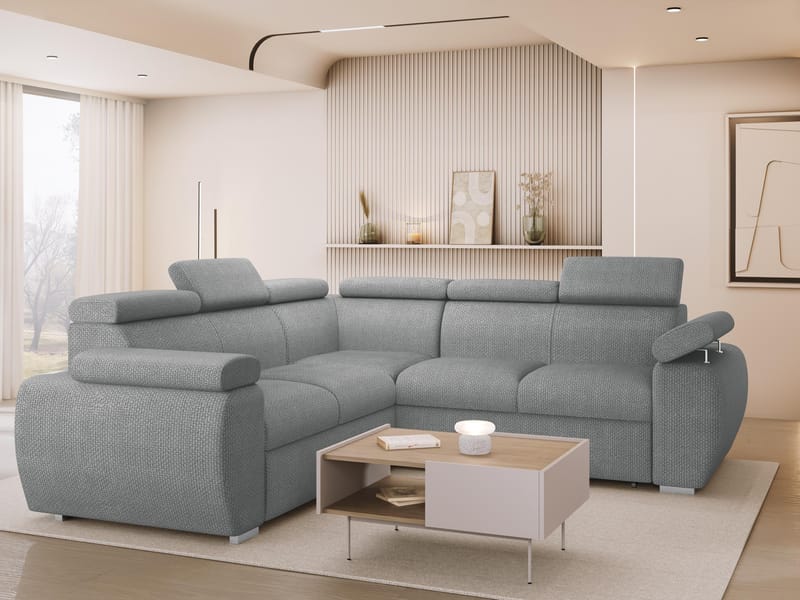 hjørnesofa NO_BRAND Hjørnesofa BOSTON MAXI Flow 17 - Møbler - Sofaer - Sovesofaer