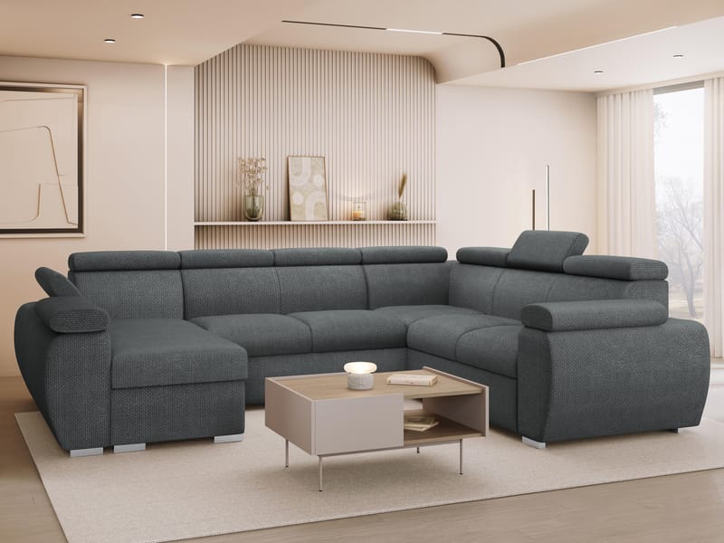 hjørnesofa NO_BRAND Hjørnesofa BOSTON U Flow 21 Venstre - Møbler - Sofaer - Sovesofaer