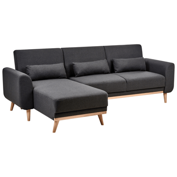 Hjørnesofa Ollsta højrevendt - Sort - Møbler - Sofaer - Sovesofaer
