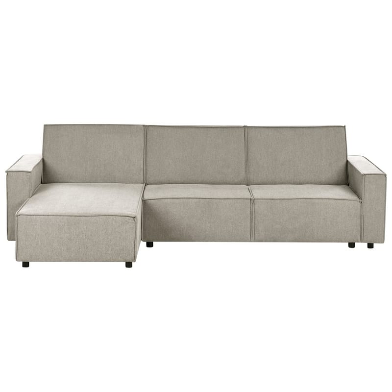 Hjørnesofa Romedal II, Beige, sort/Højrevendt