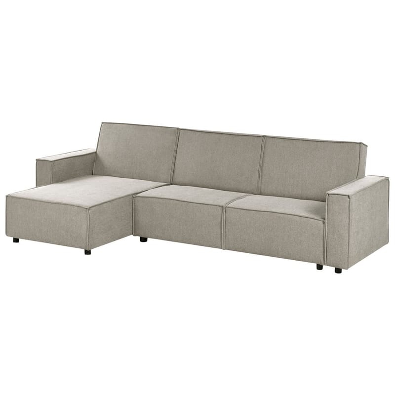 Hjørnesofa Romedal II - Beige, sort/Højrevendt - Møbler - Sofaer - Sovesofaer