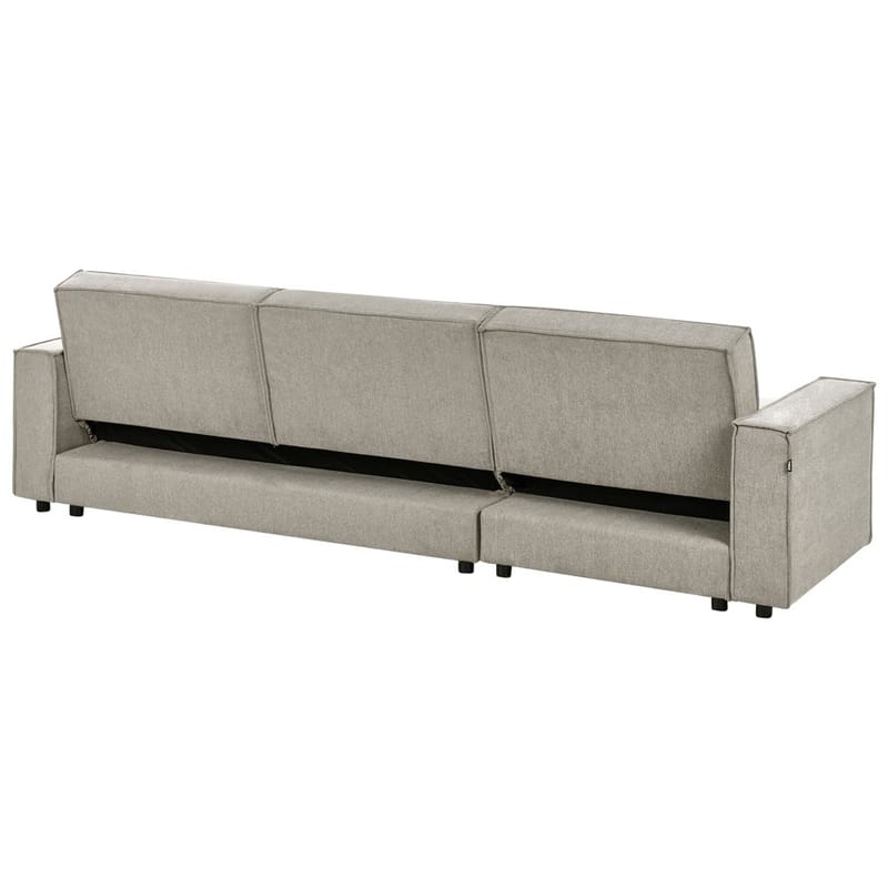 Hjørnesofa Romedal II - Beige, sort/Højrevendt - Møbler - Sofaer - Sovesofaer