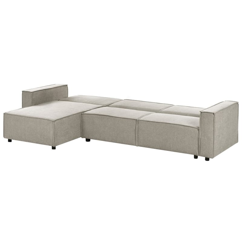 Hjørnesofa Romedal II - Beige, sort/Højrevendt - Møbler - Sofaer - Sovesofaer