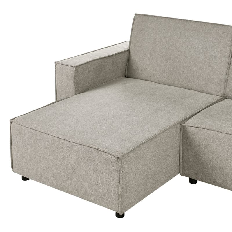 Hjørnesofa Romedal II - Beige, sort/Højrevendt - Møbler - Sofaer - Sovesofaer