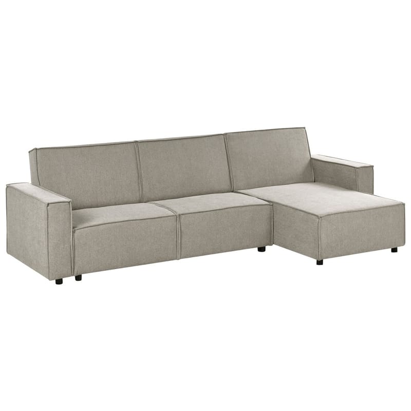 Hjørnesofa Romedal II - Beige, sort/Venstrevendt - Møbler - Sofaer - Sovesofaer