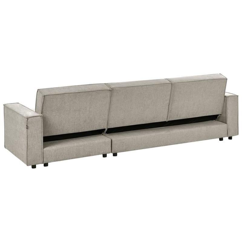 Hjørnesofa Romedal II - Beige, sort/Venstrevendt - Møbler - Sofaer - Sovesofaer