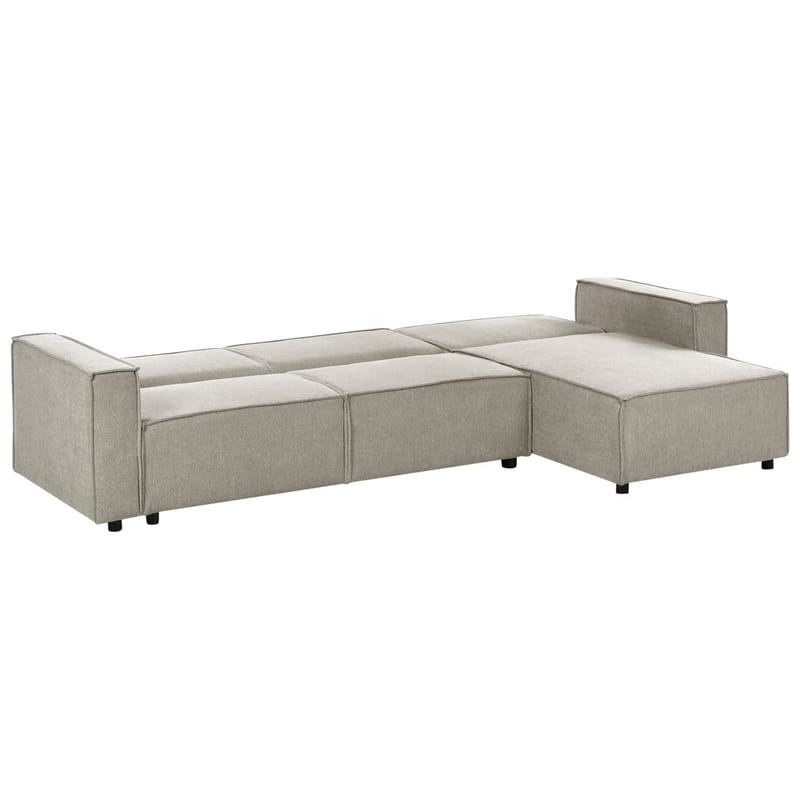 Hjørnesofa Romedal II - Beige, sort/Venstrevendt - Møbler - Sofaer - Sovesofaer