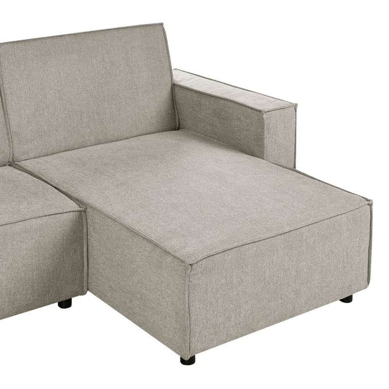 Hjørnesofa Romedal II - Beige, sort/Venstrevendt - Møbler - Sofaer - Sovesofaer