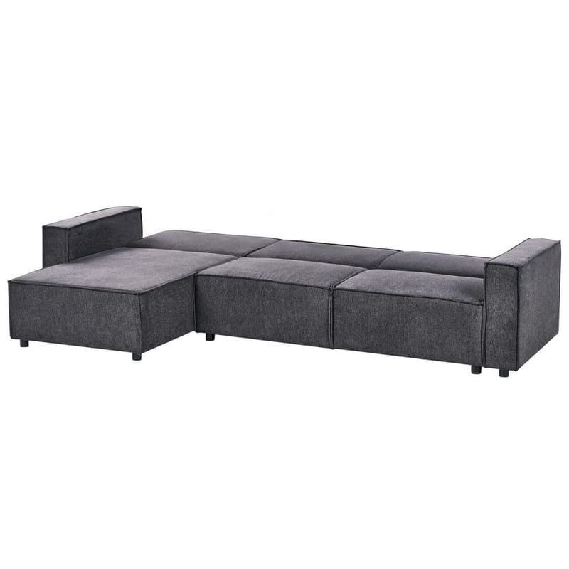 Hjørnesofa Romedal II - Grå, sort/højrevendt - Møbler - Sofaer - Sovesofaer