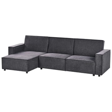 Hjørnesofa Romedal II - Grå, sort/højrevendt - Møbler - Sofaer - Sovesofaer