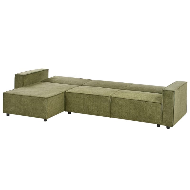 Hjørnesofa Romedal II - Grøn, Sort/Højrevendt - Møbler - Sofaer - Sovesofaer