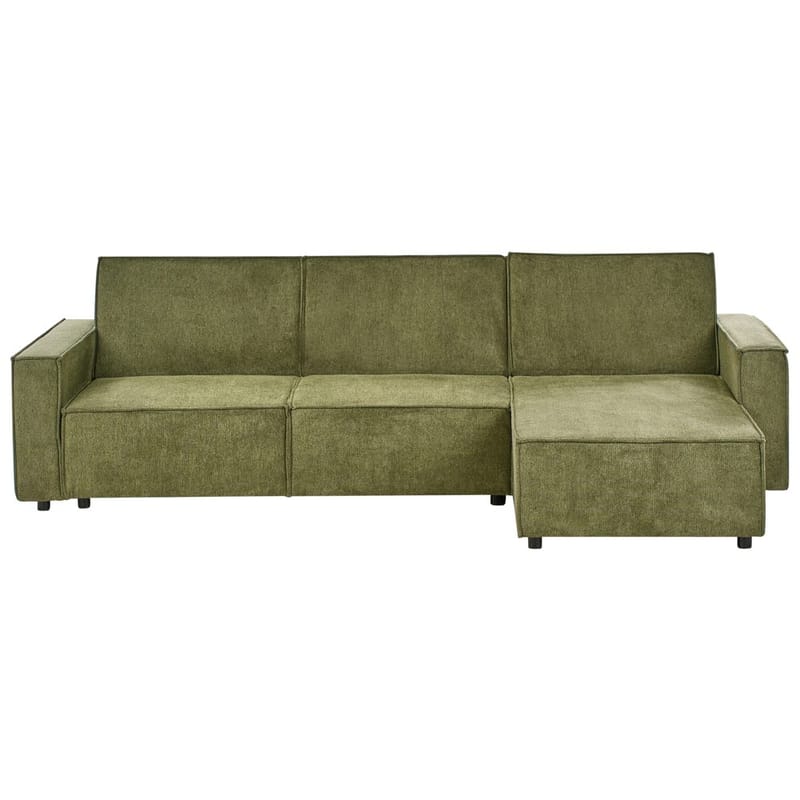 Hjørnesofa Romedal II - Grøn, Sort/Venstrevendt - Møbler - Sofaer - Sovesofaer