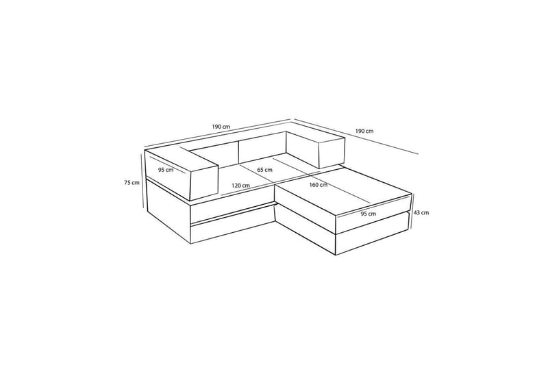 Hjørnesofa Selorbury Divan Grøn - Grøn - Møbler - Sofaer - Sovesofaer