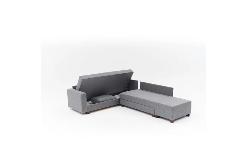Hjørnesofa-seng Cove Venstre Grå - Mørkegrå - Møbler - Sofaer - Sovesofaer