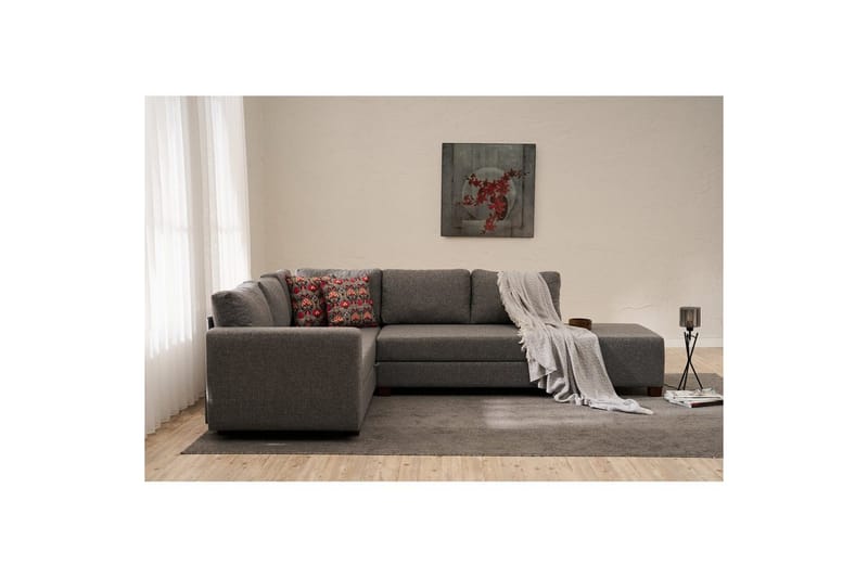 Hjørnesofa-seng Cove Venstre Grå - Mørkegrå - Møbler - Sofaer - Sovesofaer