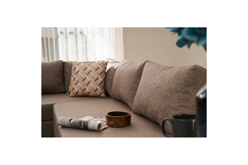 Hjørnesofa-seng Iroulport Arzilla Højre Brun - Brun - Møbler - Sofaer - Sovesofaer