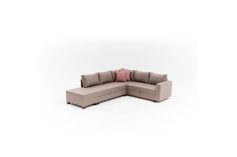 Hjørnesofa-seng Iroulport Arzilla Venstre Brun - Brun - Møbler - Sofaer - Sovesofaer