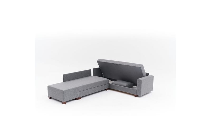 Hjørnesofa-seng Iroulport Højre Grå - Grå - Møbler - Sofaer - Sovesofaer