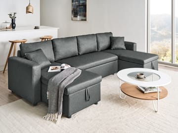 Hjørnesofa Sommen - Mørkegrå - Møbler - Sofaer - Sovesofaer