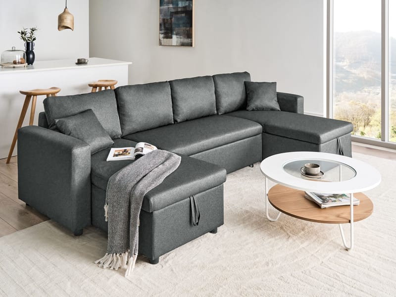 Hjørnesofa Sommen - Mørkegrå - Møbler - Sofaer - Sovesofaer
