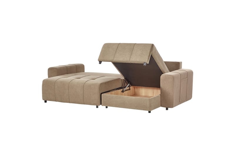 Hjørnesofa til venstre Venstrevendt Innvik - Brun, 213x156 cm - Møbler - Sofaer - Sovesofaer