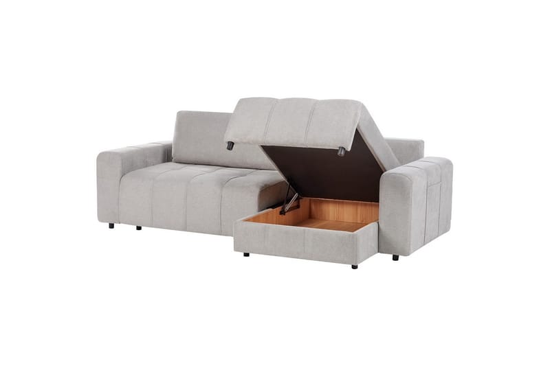 Hjørnesofa til venstre Venstrevendt Innvik - Grå, 213x156 cm - Møbler - Sofaer - Sovesofaer