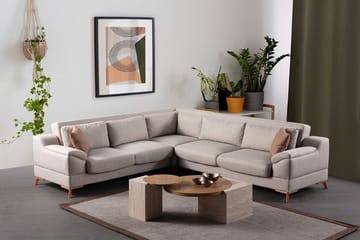 Hjørnesovesofa Atelier Del Sofa Aqua Corner beige (275/300 x 100 x 90 cm) Venstre 2 / Højre 3 - Møbler - Sofaer - Sovesofaer