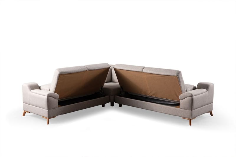 Hjørnesovesofa Atelier Del Sofa Aqua Corner beige (275/300 x 100 x 90 cm) Venstre 2 / Højre 3 - Møbler - Sofaer - Sovesofaer