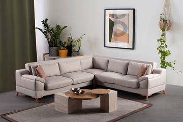 Hjørnesovesofa Atelier Del Sofa Aqua Corner beige (275/300 x 100 x 90 cm) Venstre 3 / Højre 2 - Møbler - Sofaer - Sovesofaer