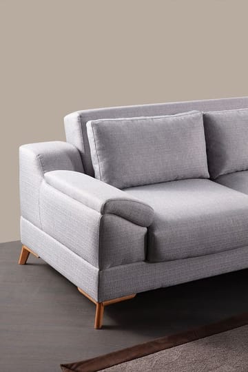 Hjørnesovesofa Atelier Del Sofa Aqua Grå (225/275 x 100 x 90 cm) Højre - Møbler - Sofaer - Sovesofaer