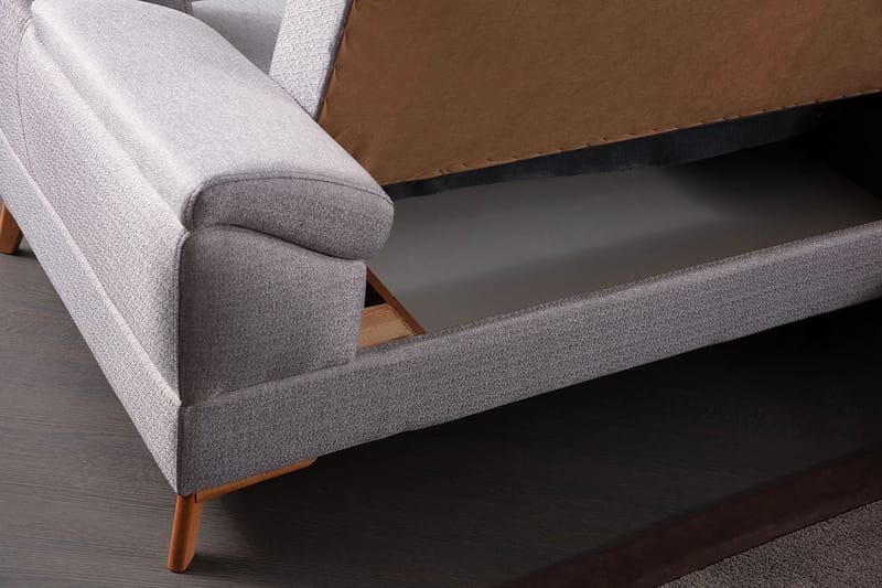 Hjørnesovesofa Atelier Del Sofa Aqua Grå (225/275 x 100 x 90 cm) Højre - Møbler - Sofaer - Sovesofaer