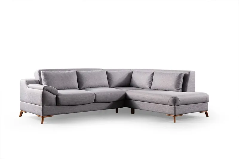 Hjørnesovesofa Atelier Del Sofa Aqua Grå (225/275 x 100 x 90 cm) Højre, undefined