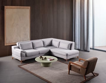 Hjørnesovesofa Atelier Del Sofa Aqua Grå (225/275 x 100 x 90 cm) Højre - Møbler - Sofaer - Sovesofaer