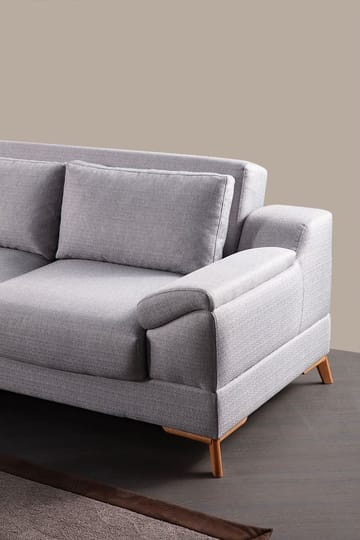 Hjørnesovesofa Atelier Del Sofa Aqua Grå (225/275 x 100 x 90 cm) Venstre - Møbler - Sofaer - Sovesofaer